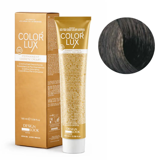 Color Lux Ceniza – Crema Colorante Permanente con Keratina y Argán para Cobertura de Canas 100ml