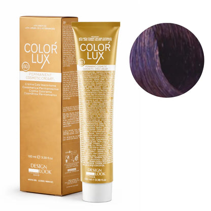 Color Lux Ceniza Violeta – Crema Colorante Permanente con Keratina y Argán para Cobertura de Canas 100ml
