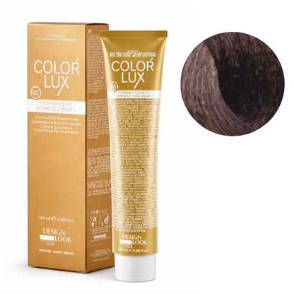 Color Lux Chocolate – Crema Colorante Permanente con Keratina y Argán para Cobertura de Canas 100ml
