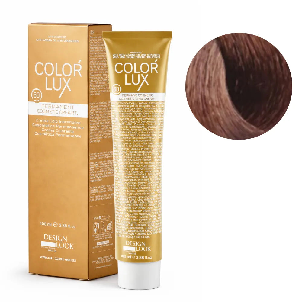 Color Lux Chocolate – Crema Colorante Permanente con Keratina y Argán para Cobertura de Canas 100ml