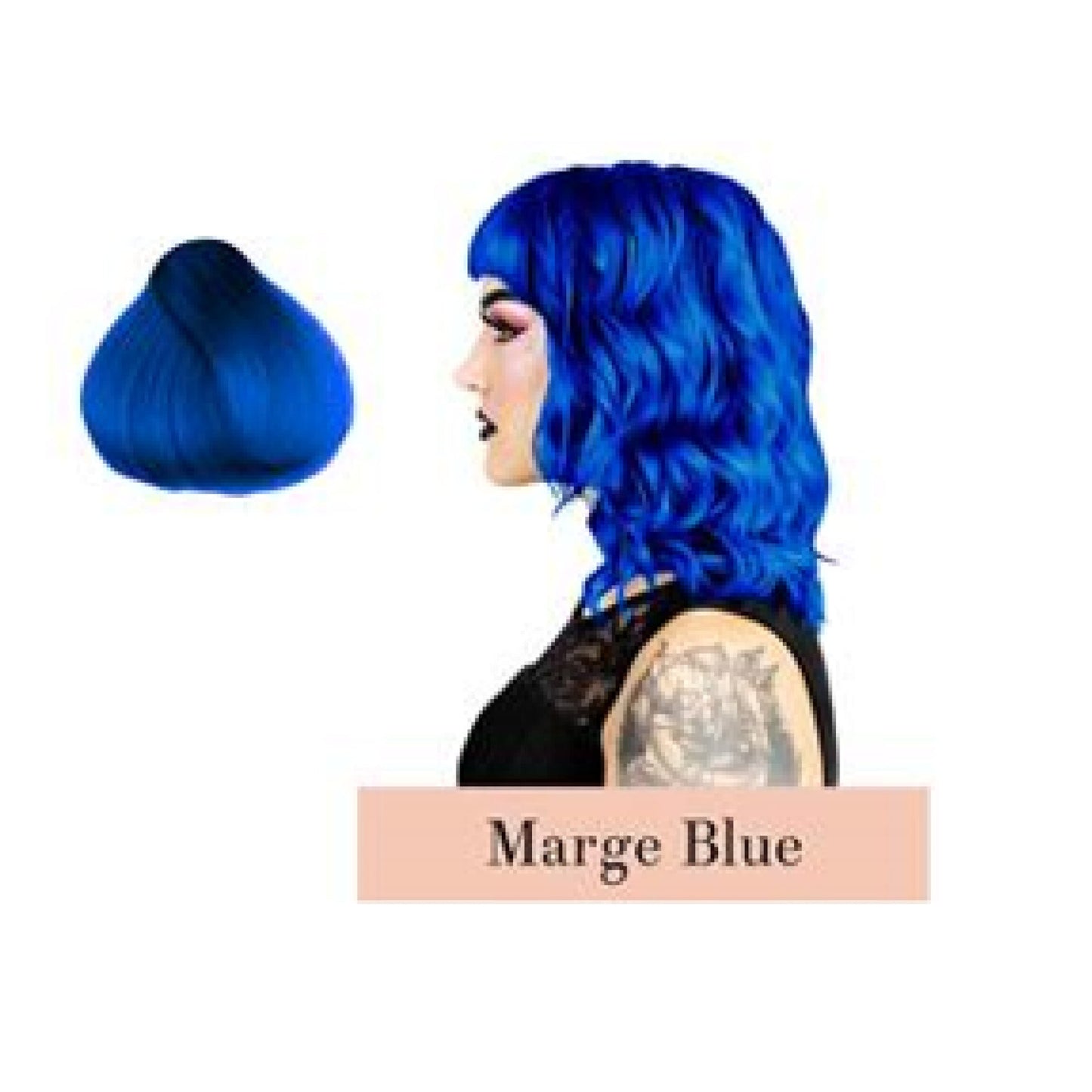 Herman’s Amazing – Mascarilla de color Marge Blue, tono azul temporal 125 ml