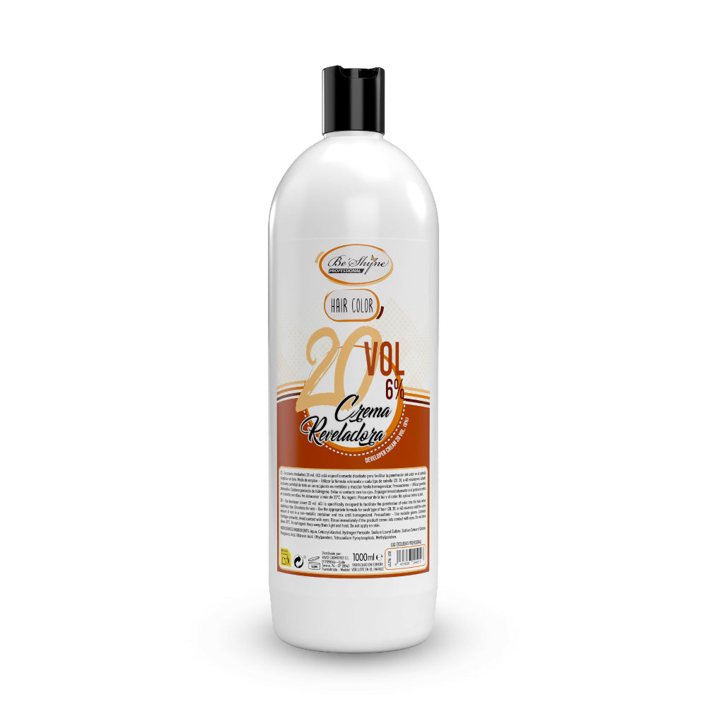 Be´Shyne® - Crema Reveladora 20 VOL (6%) para Tintes sin Amoniaco 1L