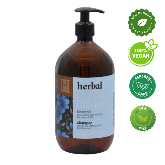 CHAMPÚ PARA CABELLO SECO Y  DAÑADO CON EXTRACTO DE LINO 946ml