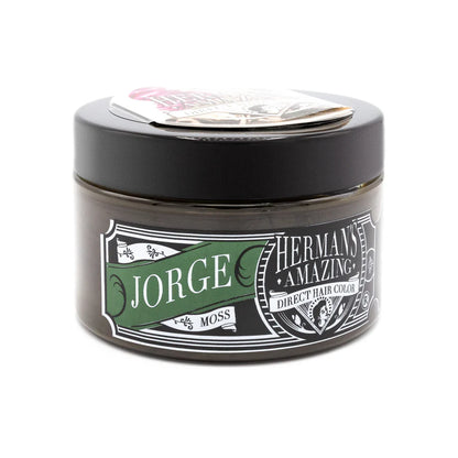 Herman’s Amazing – Mascarilla color Jorge Moss (verde musgo) hidratante, uso profesional y doméstico · 125 ml