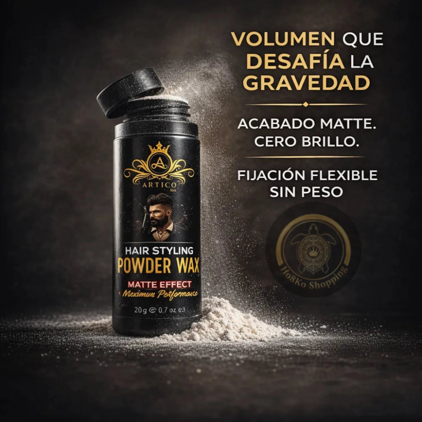 Ártico Men – Cera en Polvo Matte para Dar Volumen y Estilizar el Cabello (20 g)