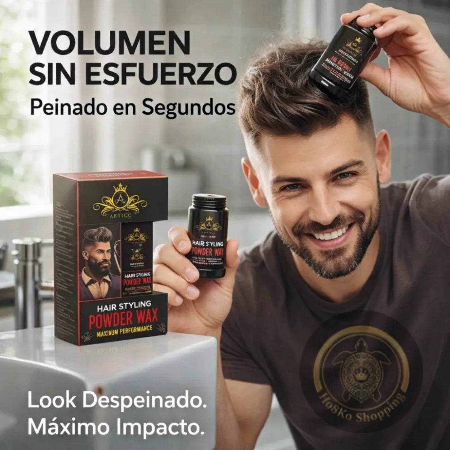 Ártico Men – Cera en Polvo Volumen para Estilizar el Cabello y Aportar Cuerpo (20 g)