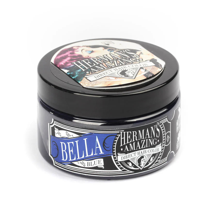 Herman’s Amazing – Mascarilla color Bella Blue, refresca e intensifica tonos fantasía, 125 ml