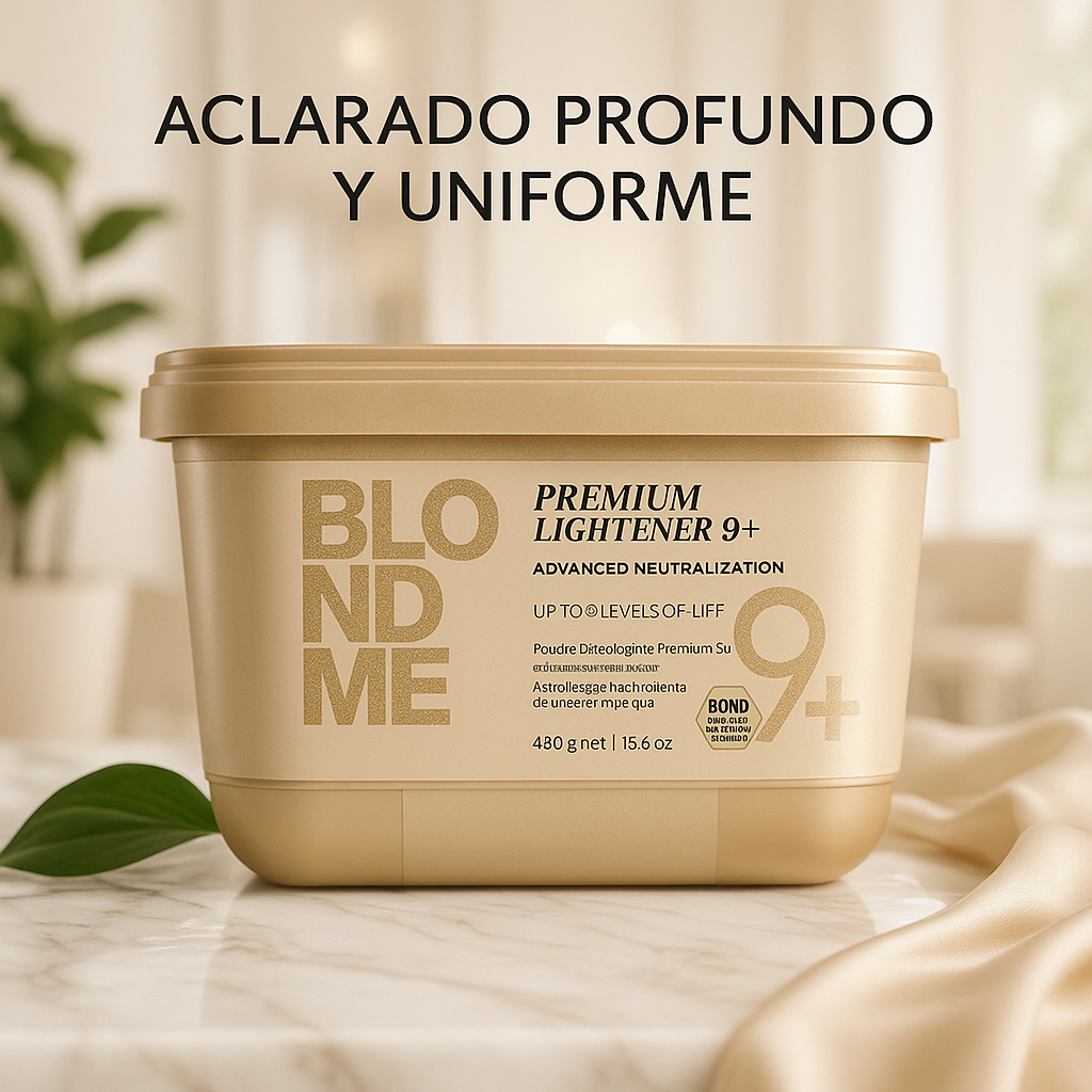 Schwarzkopf Professional – Decolorante en Polvo Premium Lift 9+ profesional, aclara hasta 9 tonos, 450 g