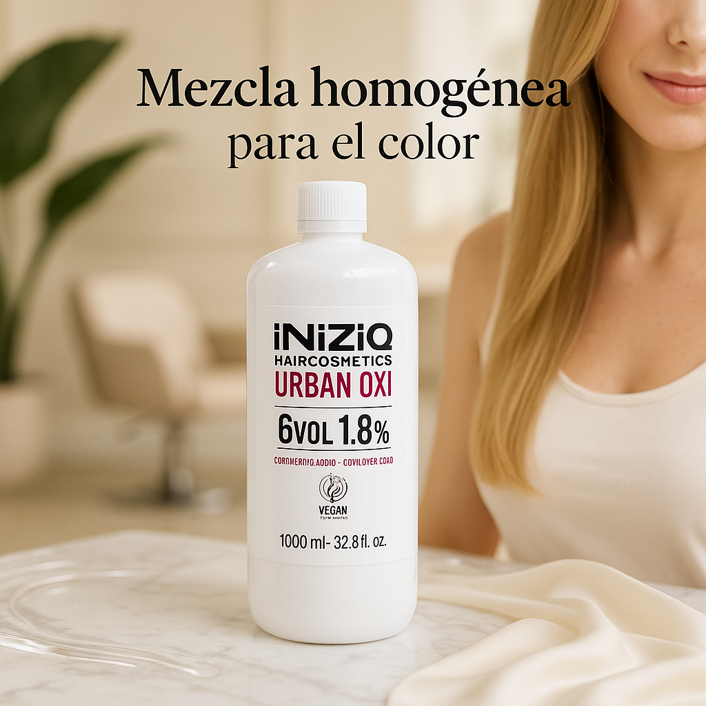 Inizia Hair Cosmetics – Crema Oxidante Profesional para Coloración, Activa Tinte, Uso Profesional, 1000ML