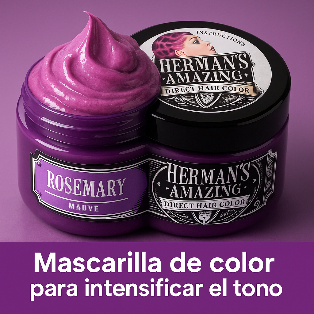 Herman’s Amazing - Mascarilla de color Rosemary Mauve para intensificar tonos 125 ml