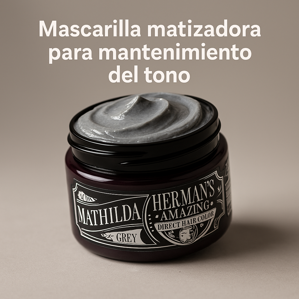 Herman’s Amazing – Mascarilla color Grey Mathilda para refrescar tonos fríos 125 ml