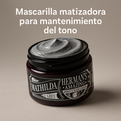 Herman’s Amazing – Mascarilla color Grey Mathilda para refrescar tonos fríos 125 ml