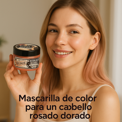 Herman’s Amazing – Mascarilla de color Rosie Gold, tono rosado dorado, 125 ml