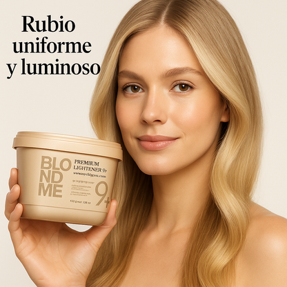 Schwarzkopf Professional – Decolorante en Polvo Premium Lift 9+ profesional, aclara hasta 9 tonos, 450 g