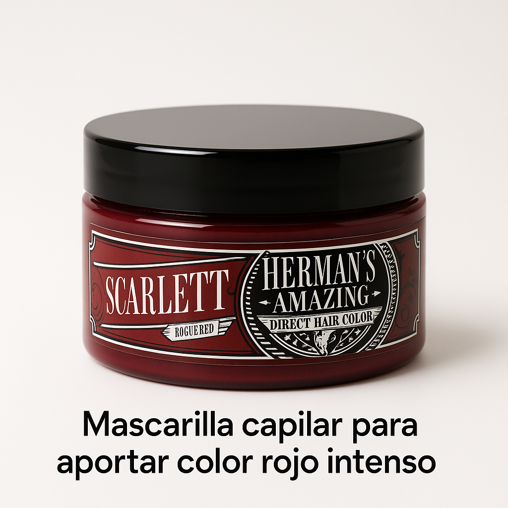 Herman’s Amazing – Mascarilla de color Scarlett Rogue Red 125ml