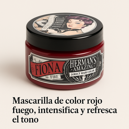 Herman’s Amazing – Mascarilla de color rojo fuego, intensifica y refresca el tono | 125 ml