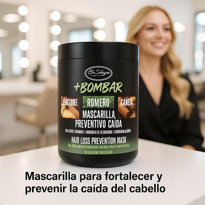 Be’Shyne® - Mascarilla Bombar con Bambú y Jengibre para Cabello con Caída 1L
