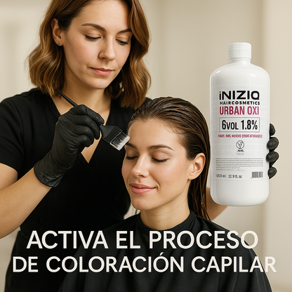 Inizia Hair Cosmetics – Crema Oxidante Profesional para Coloración, Activa Tinte, Uso Profesional, 1000ML