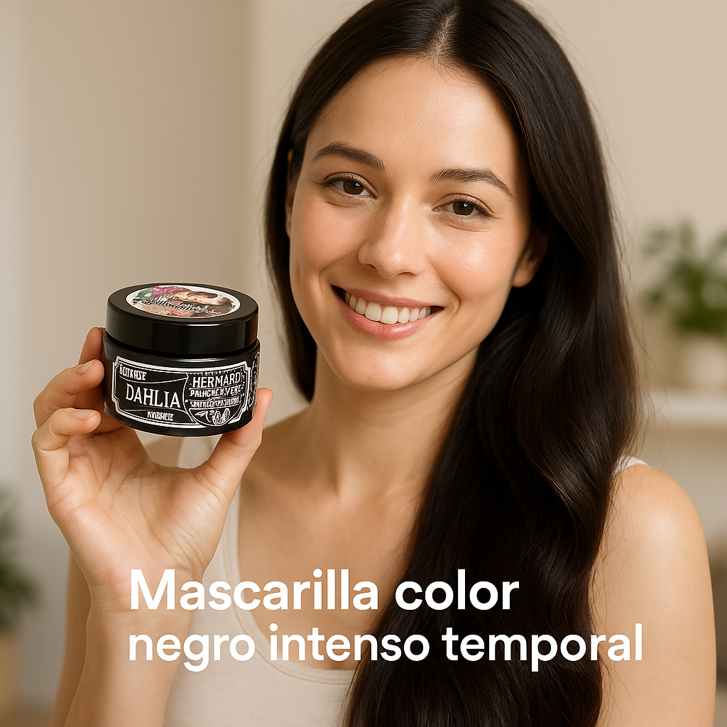 Herman's Amazing – Mascarilla color Black Dahlia, negro intenso 125 ml
