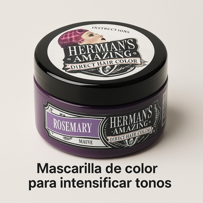 Herman’s Amazing - Mascarilla de color Rosemary Mauve para intensificar tonos 125 ml