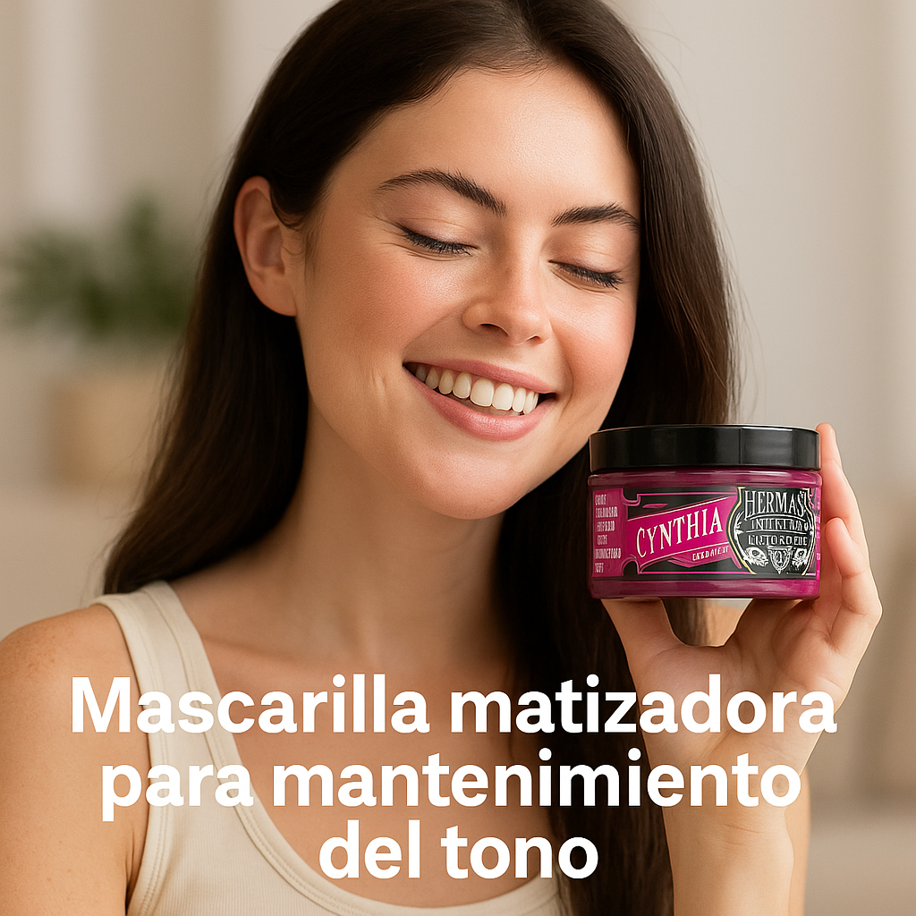 Herman’s Amazing – Mascarilla de color Cynthia Cyclamen para cabello 125ml