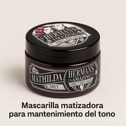 Herman’s Amazing – Mascarilla color Grey Mathilda para refrescar tonos fríos 125 ml
