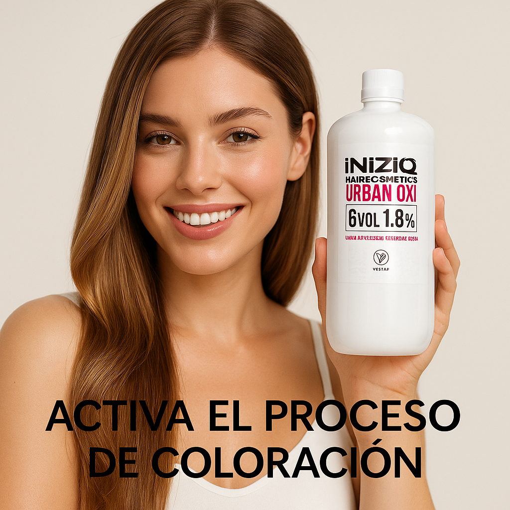 Inizia Hair Cosmetics – Crema Oxidante Profesional para Coloración, Activa Tinte, Uso Profesional, 1000ML