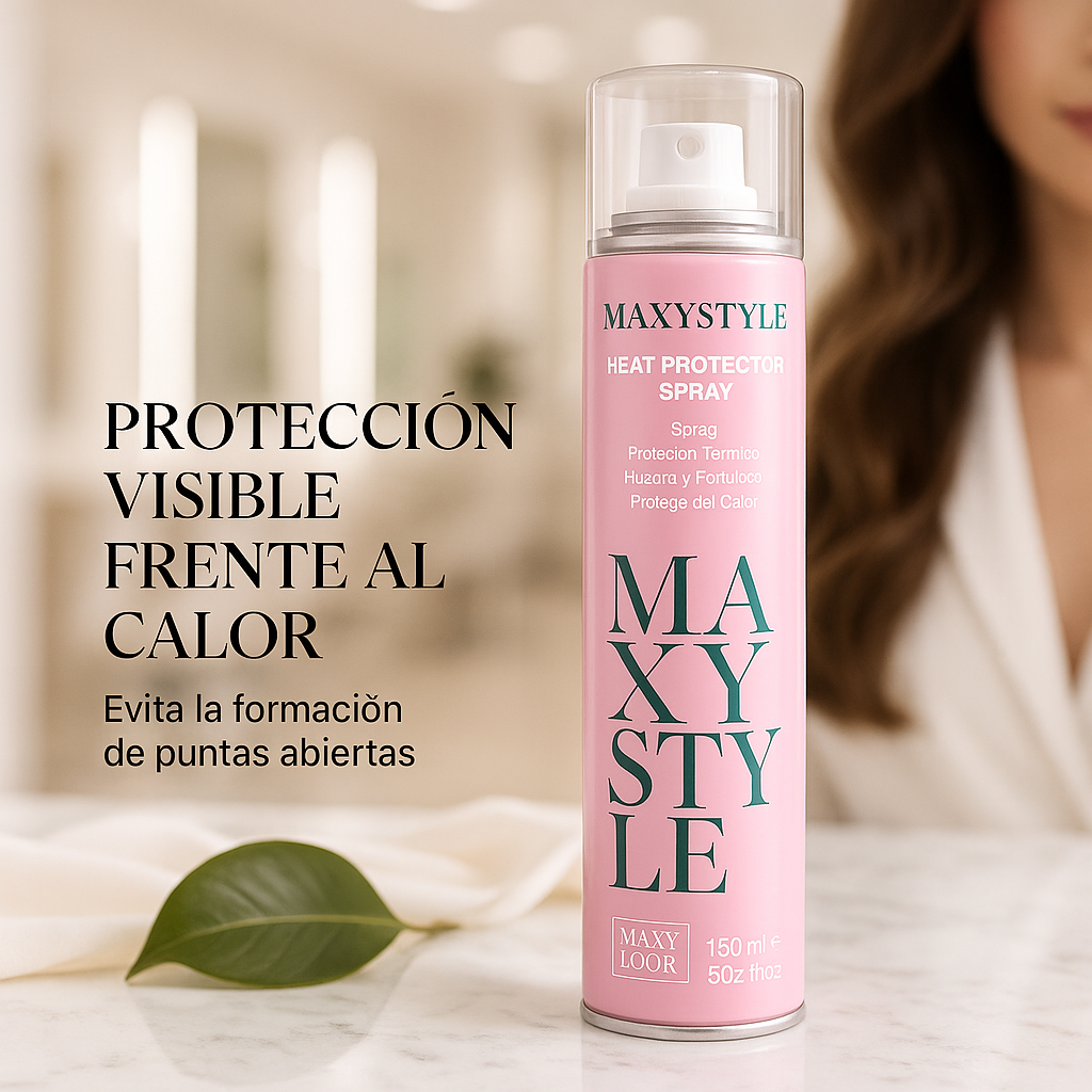 MAXYSTYLE – Spray protector térmico para secado, protege del calor y evita puntas abiertas | 150 ml