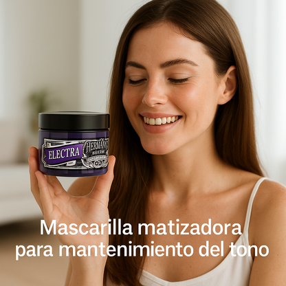 Herman’s Amazing – Mascarilla de color Electra Violet para intensificar tonos fantasía 125 ml