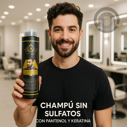 Artico MEN – Champú Rizos sin Sulfatos con Pantenol y Keratina para Barbería (500 g)