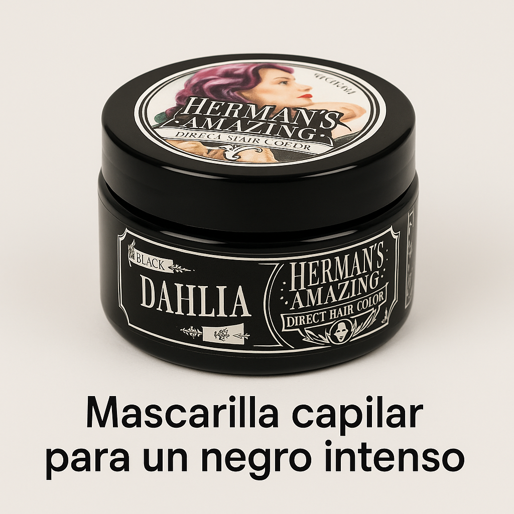 Herman's Amazing – Mascarilla color Black Dahlia, negro intenso 125 ml