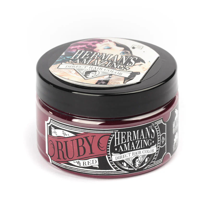 Herman’s Amazing – Mascarilla de color Ruby Red, rojo intenso para refrescar e intensificar 125 ml