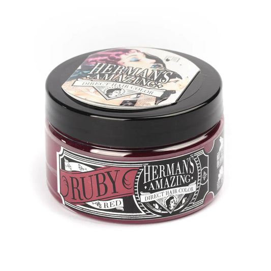 Herman’s Amazing – Mascarilla de color Ruby Red, rojo intenso para refrescar e intensificar 125 ml