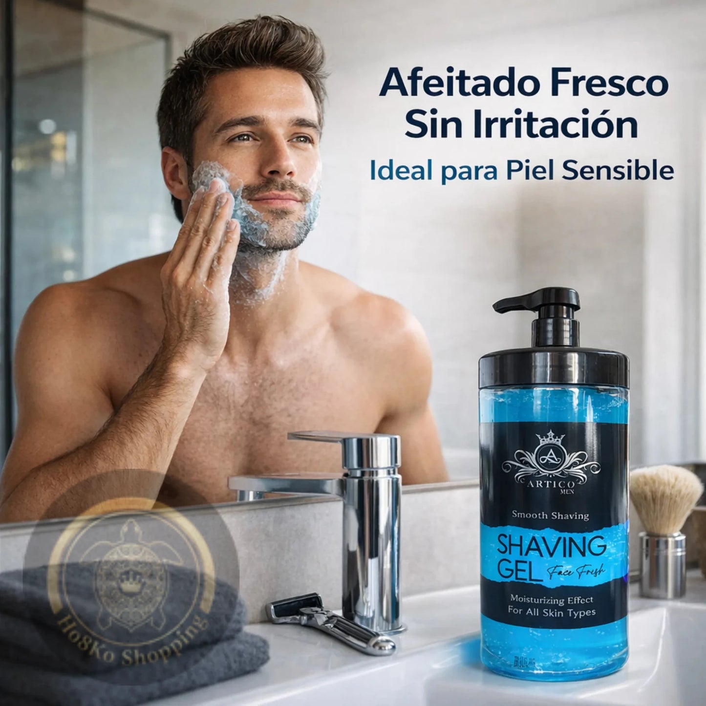ÁRTICO MEN – Gel de Afeitar Hidratante para Afeitado Suave y Fresco 1.5L